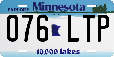 MN license plate 076LTP