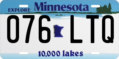 MN license plate 076LTQ