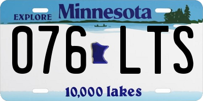 MN license plate 076LTS