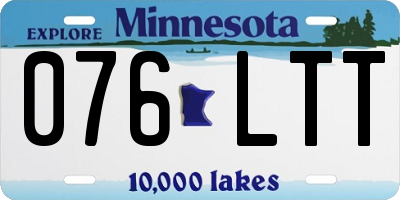 MN license plate 076LTT