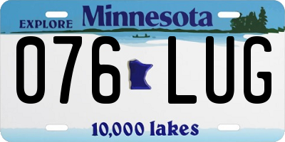 MN license plate 076LUG