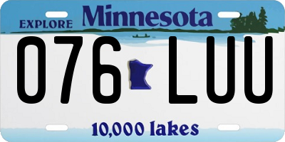 MN license plate 076LUU