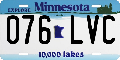 MN license plate 076LVC
