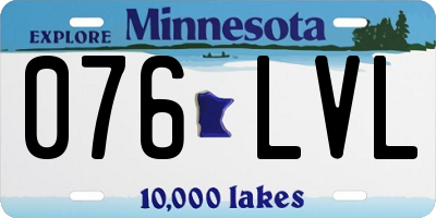 MN license plate 076LVL