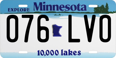MN license plate 076LVO
