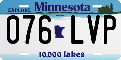 MN license plate 076LVP