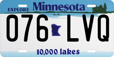 MN license plate 076LVQ