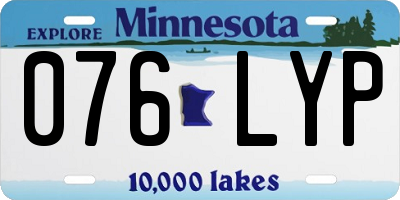 MN license plate 076LYP