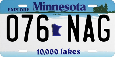 MN license plate 076NAG