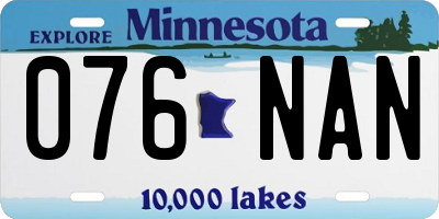 MN license plate 076NAN
