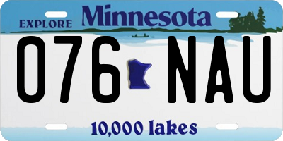 MN license plate 076NAU