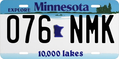 MN license plate 076NMK