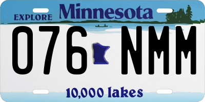 MN license plate 076NMM