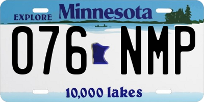 MN license plate 076NMP