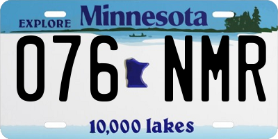 MN license plate 076NMR