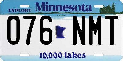 MN license plate 076NMT