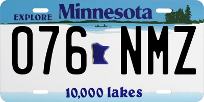MN license plate 076NMZ