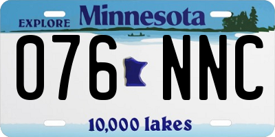MN license plate 076NNC