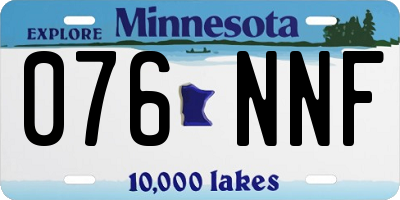 MN license plate 076NNF