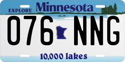 MN license plate 076NNG