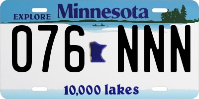 MN license plate 076NNN
