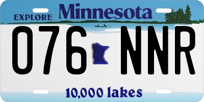 MN license plate 076NNR