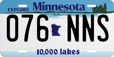 MN license plate 076NNS