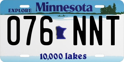 MN license plate 076NNT