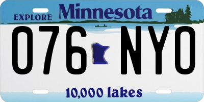 MN license plate 076NYO