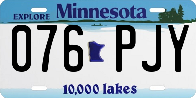 MN license plate 076PJY