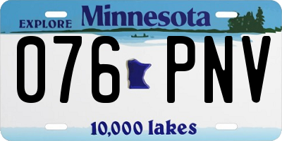 MN license plate 076PNV
