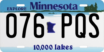 MN license plate 076PQS