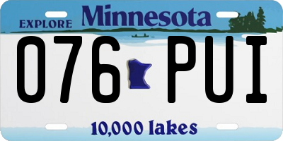 MN license plate 076PUI