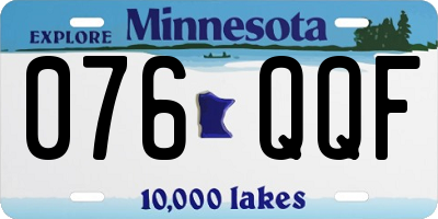 MN license plate 076QQF