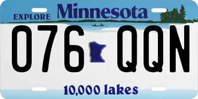 MN license plate 076QQN
