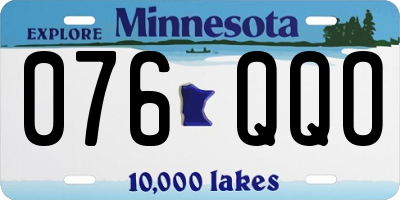 MN license plate 076QQO