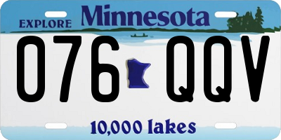 MN license plate 076QQV