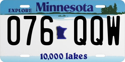 MN license plate 076QQW