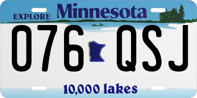 MN license plate 076QSJ