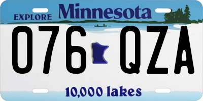 MN license plate 076QZA