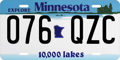 MN license plate 076QZC