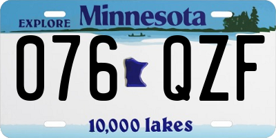 MN license plate 076QZF