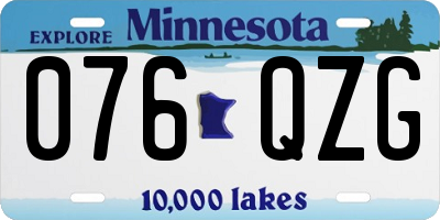 MN license plate 076QZG