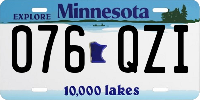 MN license plate 076QZI