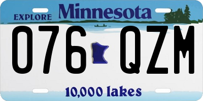 MN license plate 076QZM