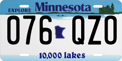 MN license plate 076QZO