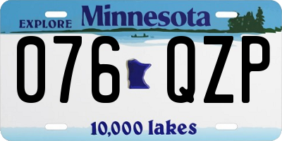 MN license plate 076QZP