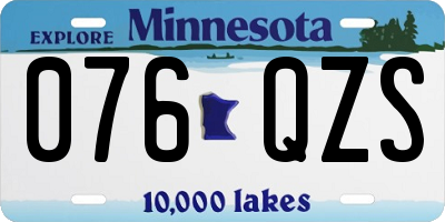 MN license plate 076QZS