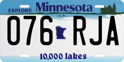MN license plate 076RJA