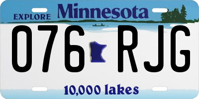 MN license plate 076RJG